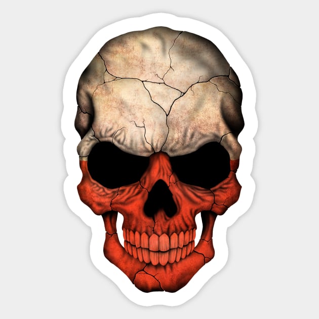 Polish Flag Skull Sticker by jeffbartels